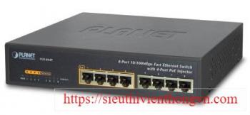 8-port 10/100Mbps with 4-port PoE Switch PLANET FSD-804P