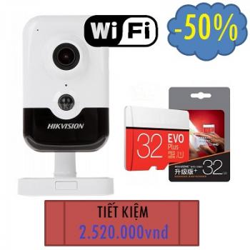 CAMERA HIKVISION IP WIFI CUBE 4MP DS-2CD2443G0-IW TẶNG 01 THẺ NHỚ 32GB