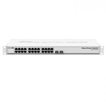 24-Port 10/100/1000 Ethernet+2-Port SFP Switch Mikrotik CSS326-24G-2S+RM