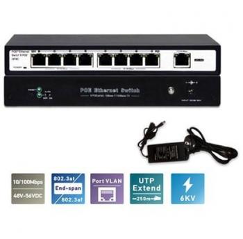 8-Port 10/100Mbps PoE Switch HIKVISION SH-1008P-E