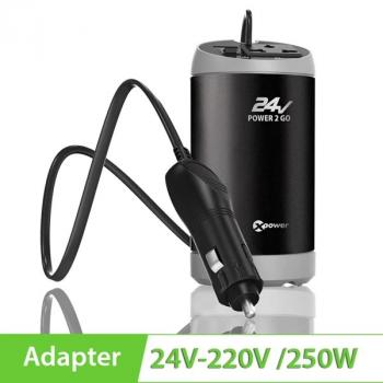 Tẩu sạc đổi nguồn cho Xe hơi, Xe khách 24V-220V 200W 1 cổng USB DC 5V-2.4A Xpower Nano O2 T200B