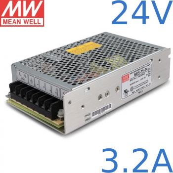 Nguồn LED tổng DC 24V-3.2A MeanWell NES-75-24 có ADJ 25v, 26v, 27v, 28V