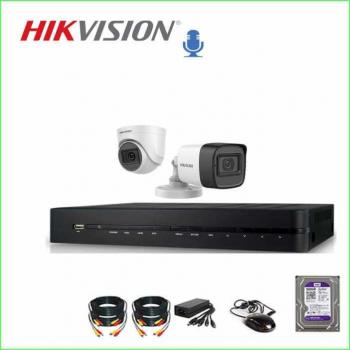 Combo 2 Mắt Camera Hikvision 2.0M Có Mic Âm Thanh