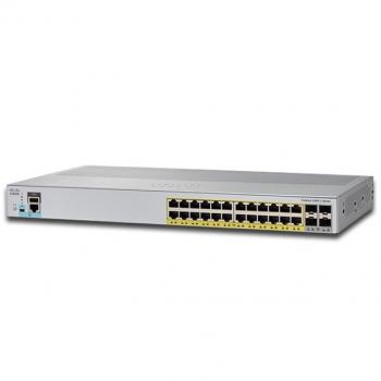 24-Port Gigabit Ethernet with PoE + 4 x Gigabit SFP Switch Cisco WS-C2960L-24PS-AP