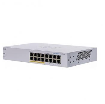 16-Port Gigabit Ethernet PoE Unmanaged Switch CISCO CBS110-16PP-EU