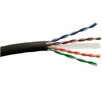 Cáp mạng 4 đôi LS CAT.5e U/UTP copper (UTP-E-C5G-E1VN-M 0.5X4P/BK, Outdoor, Black)