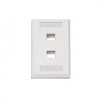 Faceplate US 2-port Alantek 302-203202-SHWH