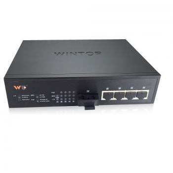 4-port 10/100/1000Base-T+1-port 1000Base-F PoE Switch WINTOP YT-DS106-1GF5GT-AF