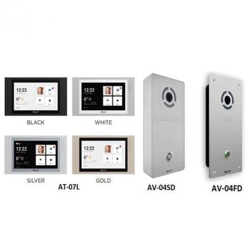 Bộ màn hình chuông cửa và camera chuông cửa AT-07LT/ AV-04SD/FD SILVER
