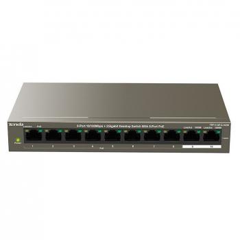 2-port 10/100/1000Mbps + 8-port PoE Switch TENDA TEF1110P (102W)