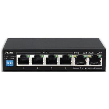 6-Port 10/100 with 4 PoE port Switch D-Link DES-F1006P