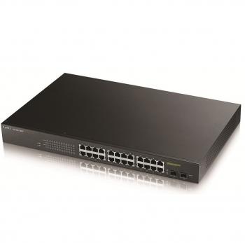 24-port + 2 SFP GbE Smart Managed PoE Switch ZyXEL GS1900-24HP