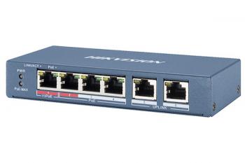 4-port 10/100Mbps Switch PoE + 2-port Uplink HIKVISION DS-3E0106HP-E