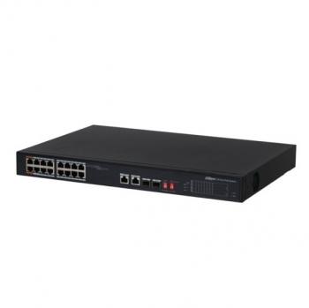 Dual-Port Uplink Unmanaged PoE Switch DAHUA DH-PFS3218-16ET-135