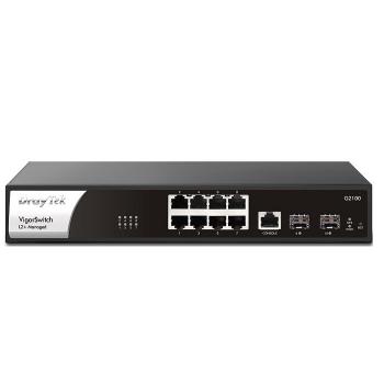 8-Port Gigabit Smart PoE Managed Switch Draytek VigorSwitch P2100