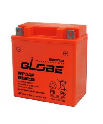 Ắc quy xe mô tô 12V-5Ah GLOBE WP5AP