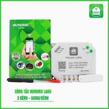 Công tắc thông minh Lahu 2 Kênh (500w/kênh)